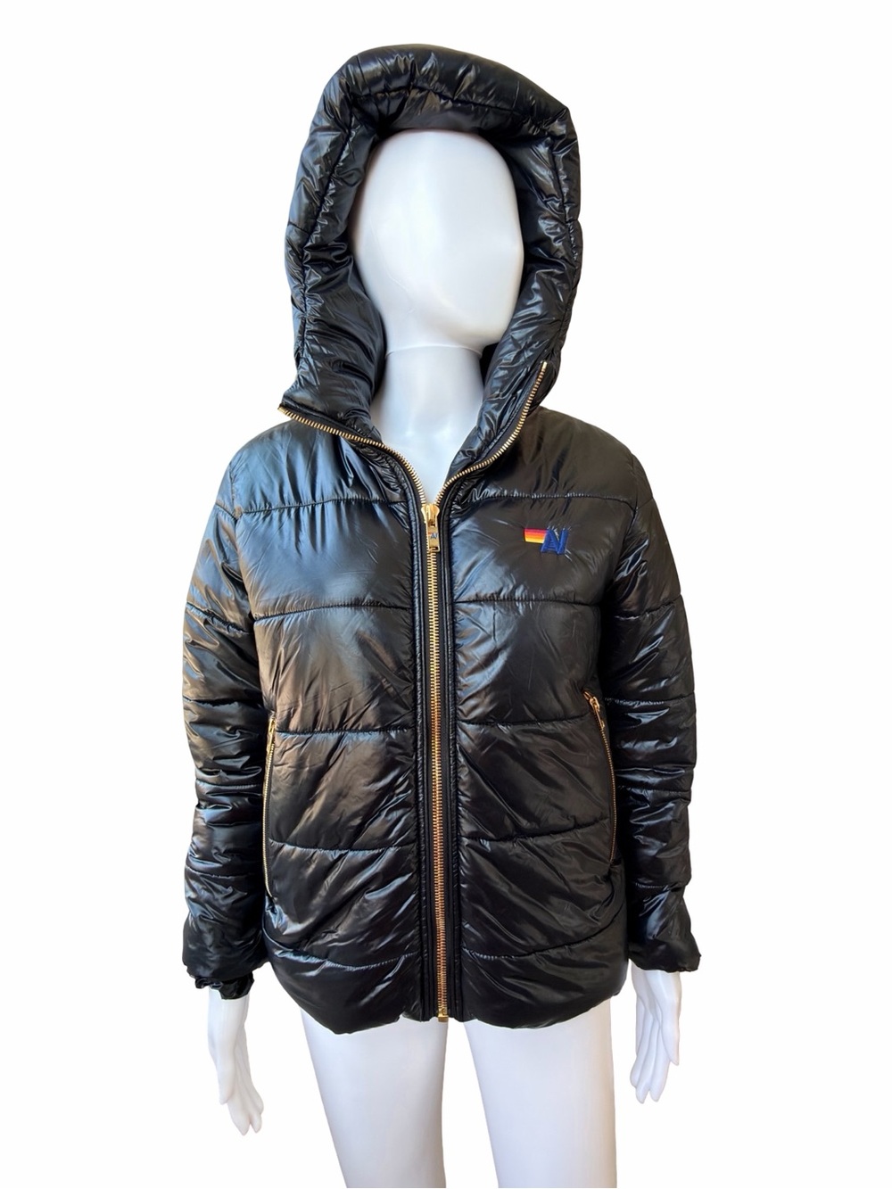 Aviator Nation Black Bolt Puffer Jacket XS | $875 Retail